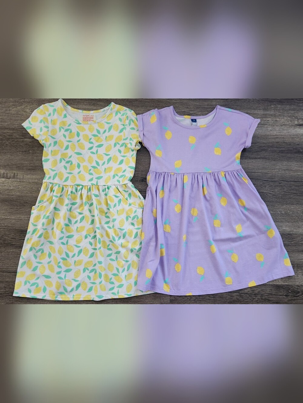 NEW Lemon Citrus Limoncello 8/10 Girls Two Summer Sun Dress Sundress Bundle Lot